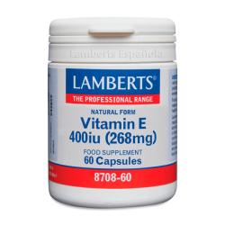 Vitamina E Natural 400IU en 60 cápsulas por Lamberts