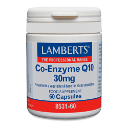 Co-enzima Q10 30mg presentación de 60 cápsulas en la sección de antioxidantes por Lamberts