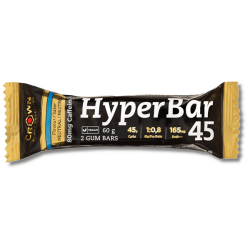 Barrita Hyperbar 45 con Cafeína de barrita de gominola doble - barritas de carbohidratos de Crown Sport