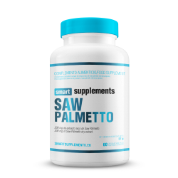 Saw Palmeto 200mg presentación de 60 cápsulas vegetales del fabricante Smart Supplements en la sección de prostata